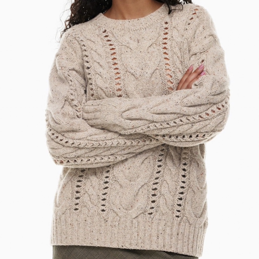 Aritzia Wilfred Bronco Cable Knit Sweater
